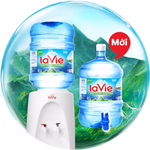 Nước khoáng Lavie 19L bình có vòi