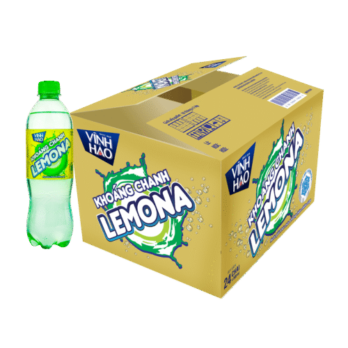Nước Khoáng Có Ga Vĩnh Hảo Lemona Vị Chanh 500Ml (24 chai)