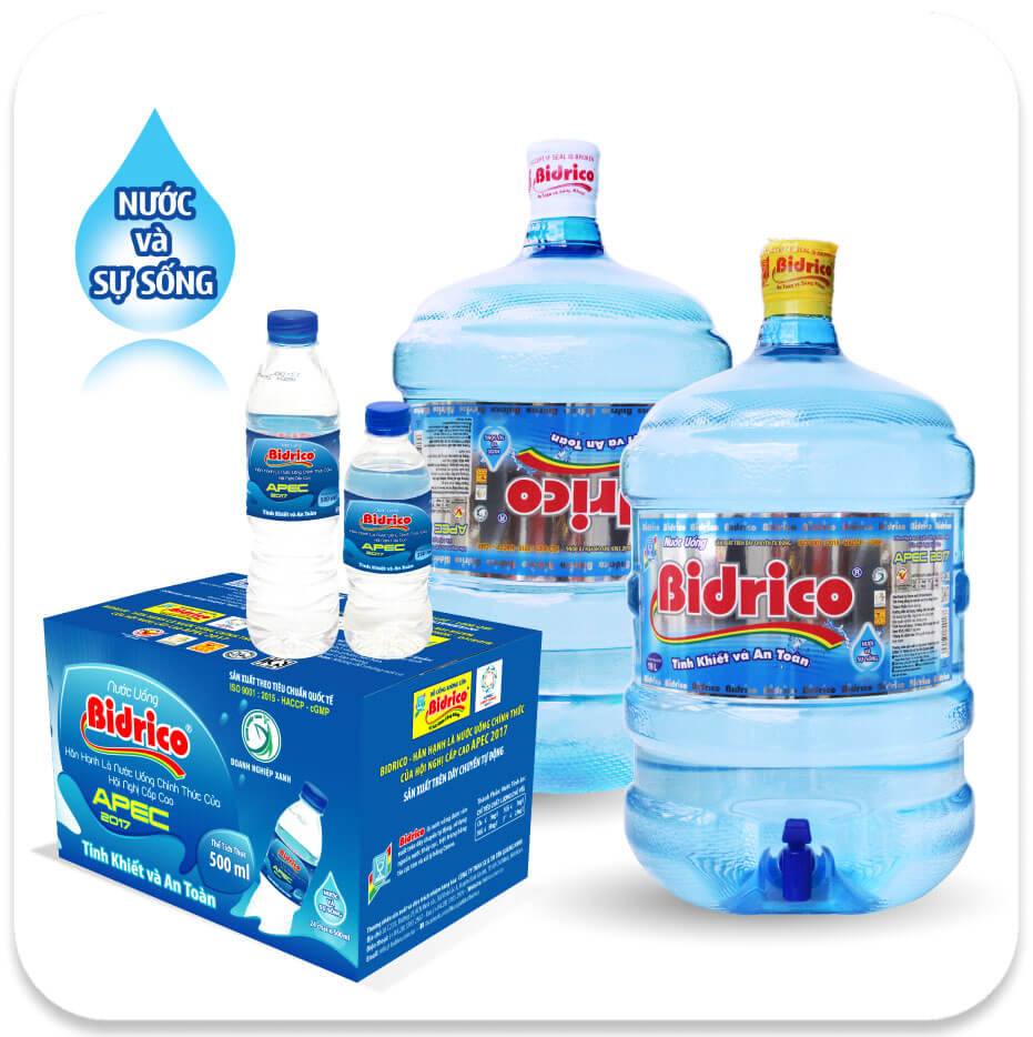 Nước uống Bidrico 19L Bình Vòi