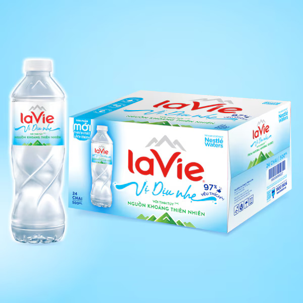 thùng Nước Lavie 500ml Vị Dịu Nhẹ chính hãng giá tốt
