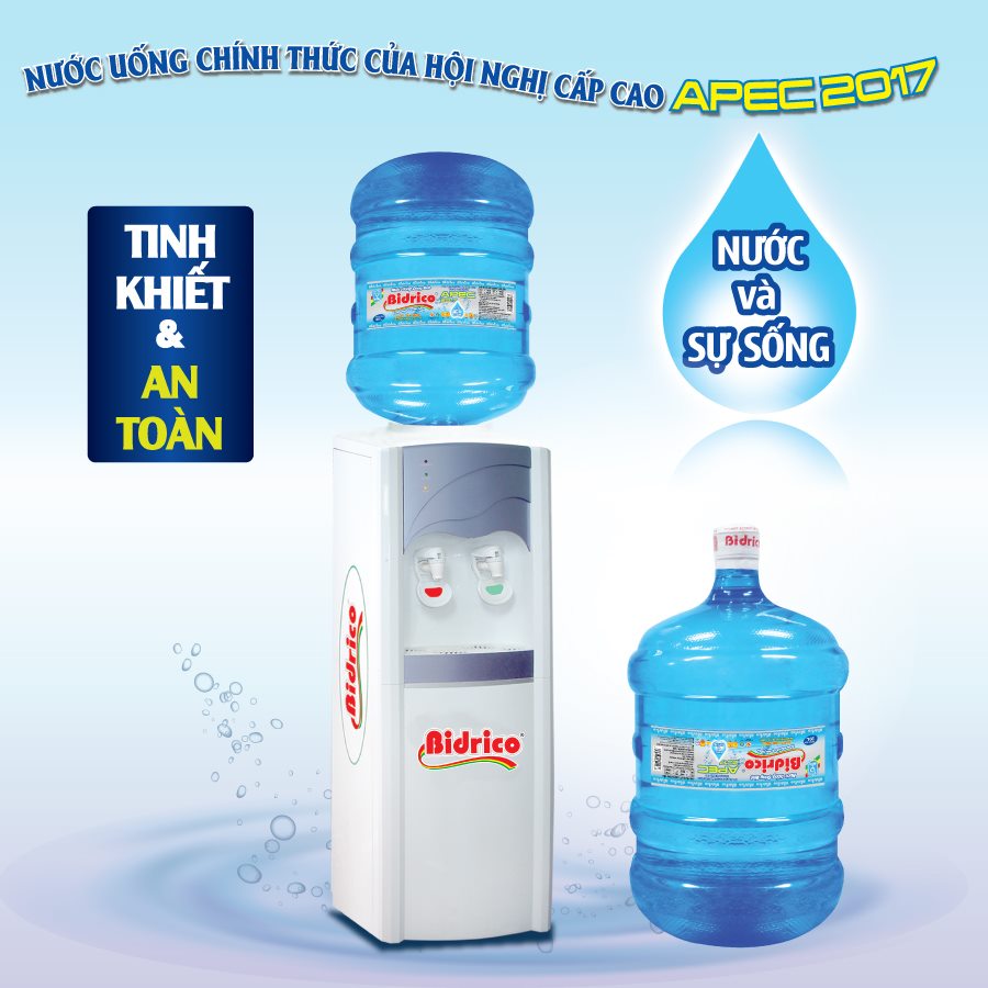 Nước uống Bidrico 19L bình úp dùng cho máy nước nóng lạnh