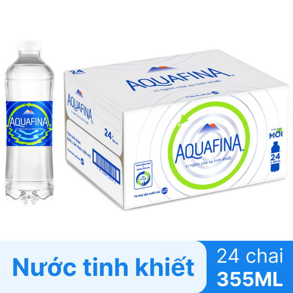 Thùng nước Aquafina chai nhỏ 355ml chính hãng giá tốt