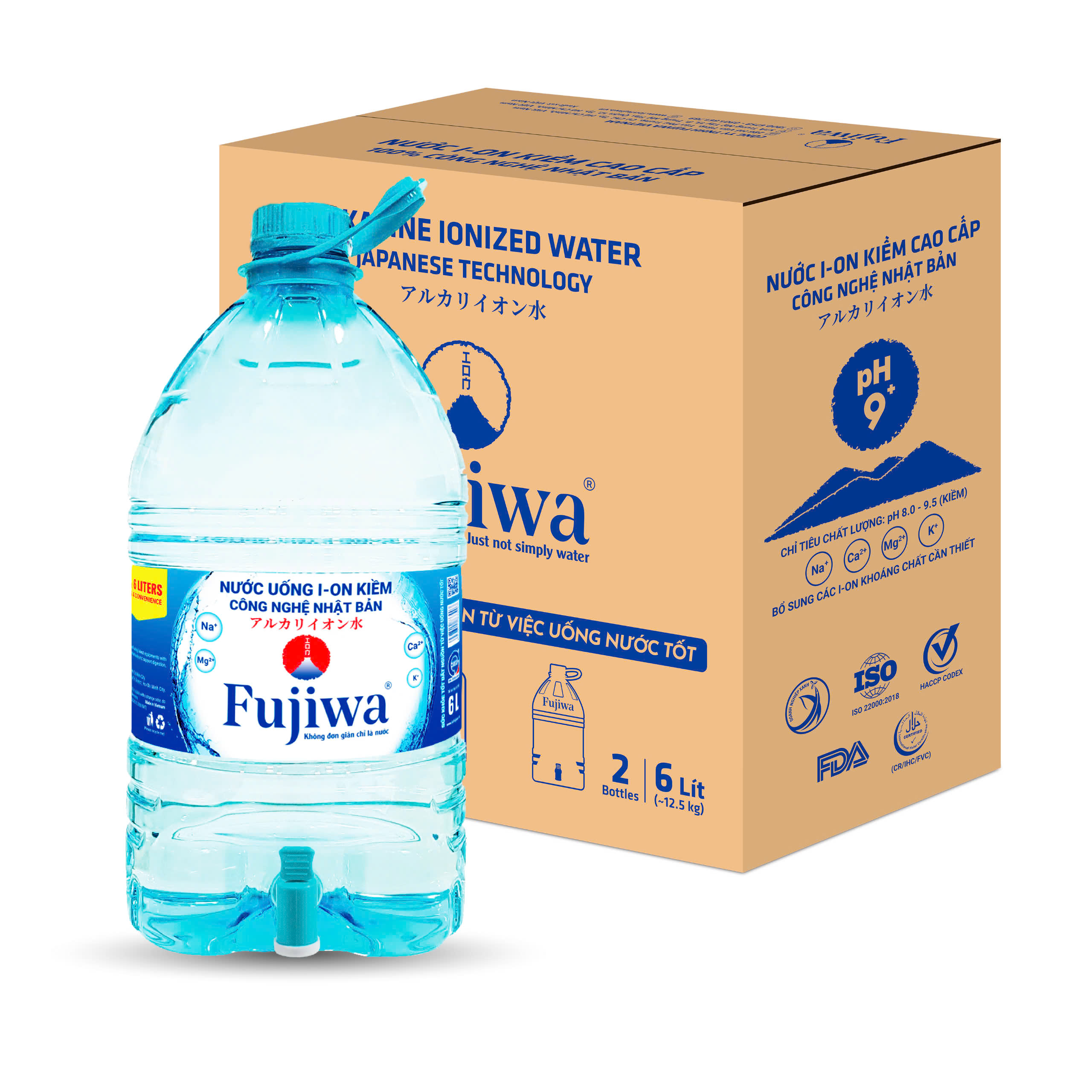 Nước uống Fujiwa 6L (Thùng 2 Bình)