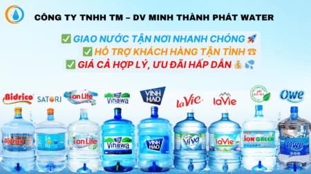 Đại lý đổi nước, giao nước uống đóng bình giá rẻ - Minh Thành Phát Water