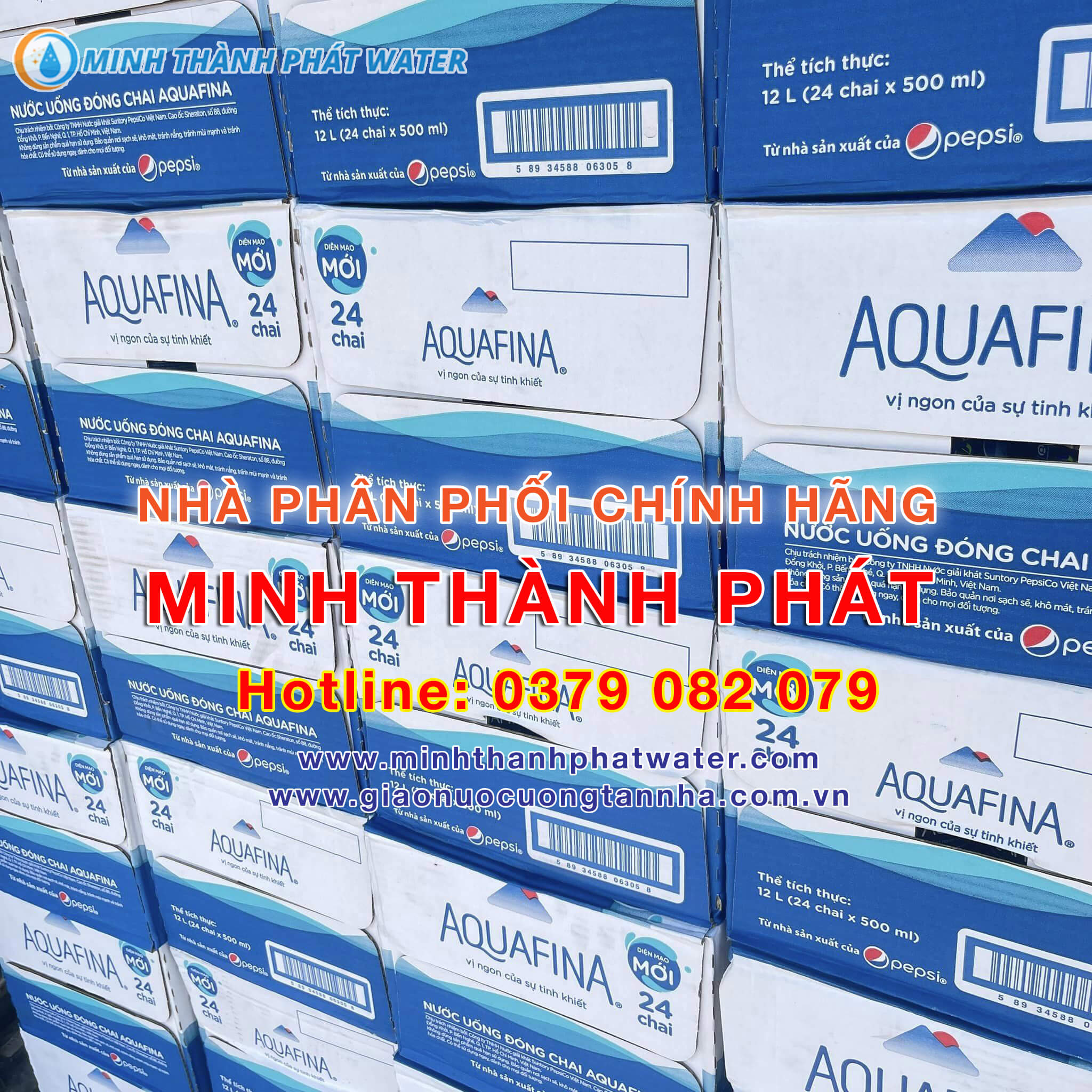 Đại lý giao nước suối Aquafina chính hãng giá rẻ ở quận Tân Phú - Minh Thành Phát Water