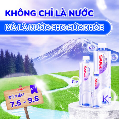 Nước uống ion kiềm thiên nhiên Saka