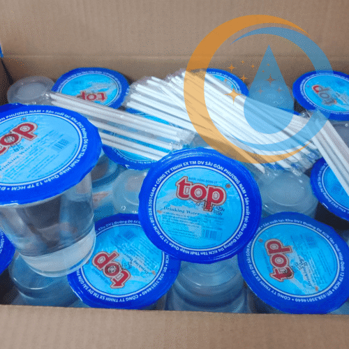 Nước suối ly Top 230ml (thùng 48 ly kèm ống hút)