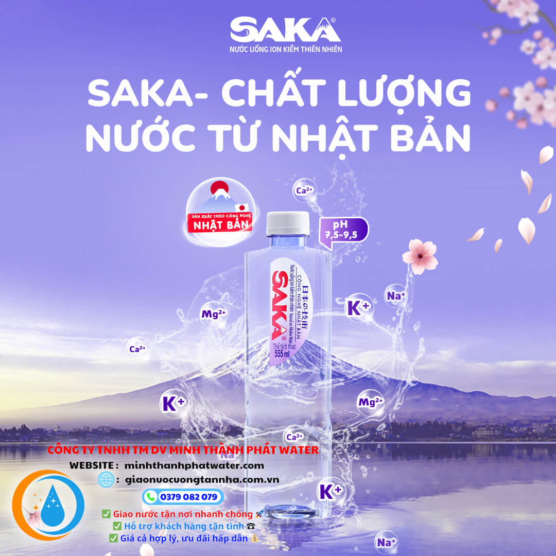 Nước uống ion kiềm thiên nhiên Saka