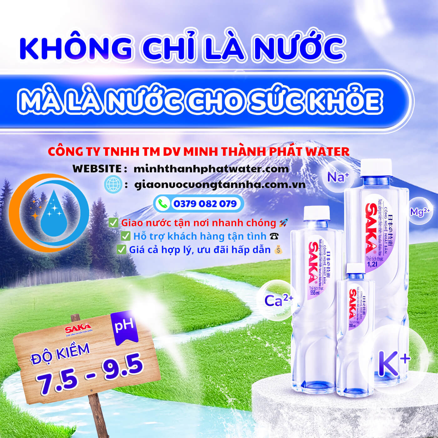 Đại lý nước Saka chính hãng Minh Thành Phát Water