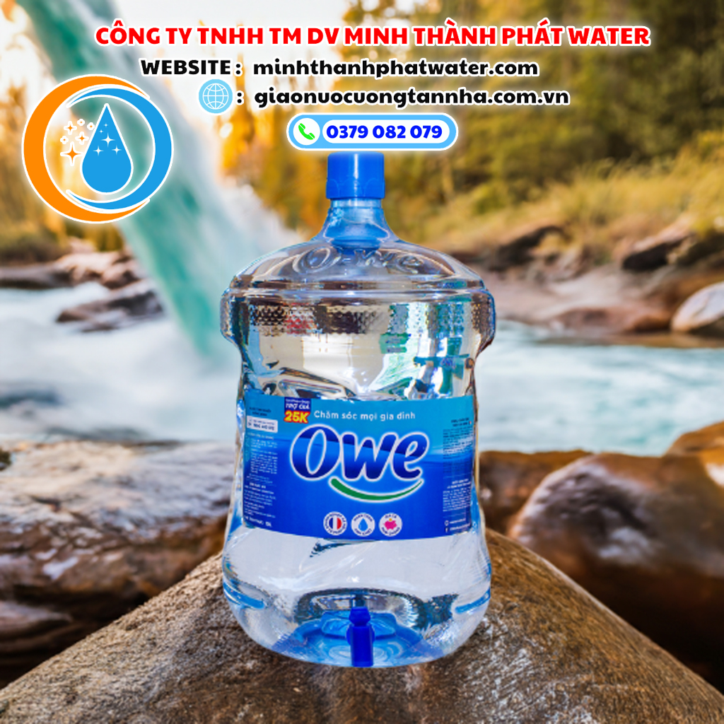 Nước uống đóng bình giá rẻ OWe 19 lít