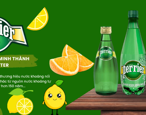 Nước Perrier 500ml chai nhựa của Pháp có ga (Thùng 24 chai)