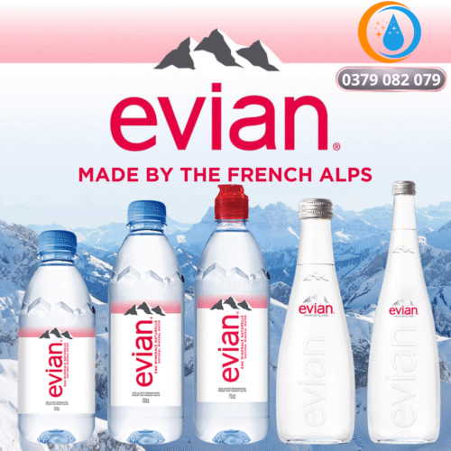 Nước khoáng Evian 750ml chai thuỷ tinh (Thùng 12 chai)