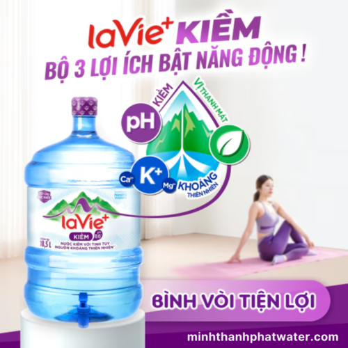 La Vie+ Kiềm 18.5L (BÌNH VÒI) | La Vie+ Kiềm có khoáng thiên nhiên