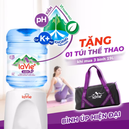La Vie+ Kiềm 19L (BÌNH ÚP) | La Vie+ Kiềm có khoáng thiên nhiên