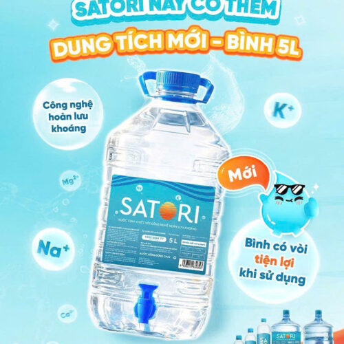 Nước Uống Satori Chai Lớn 5L (4 Chai/Thùng)