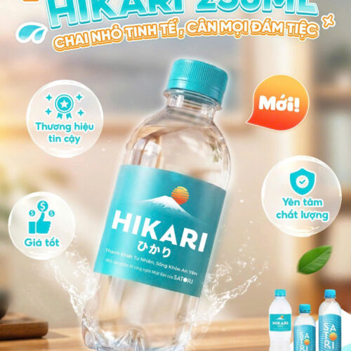 Nước tinh khiết Rikari 250ml – Thùng 24 Chai